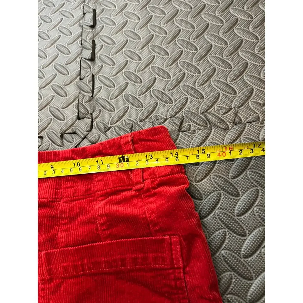 Anthropologie Maeve COLETTE Wide-Leg Pants Corduroy RED Womens Size‎ 28 - Picture 5 of 6